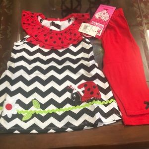 Young at Heart two piece Lady Bug outfit